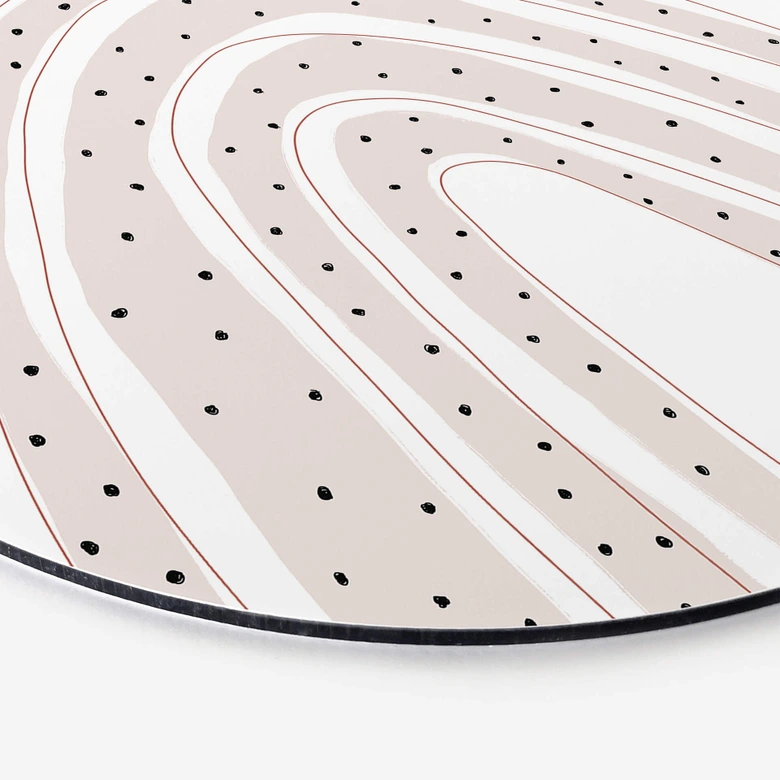 Wandbild uplusmestudio - Regenbogen mit Punkten - Alu-Dibond Rund 
