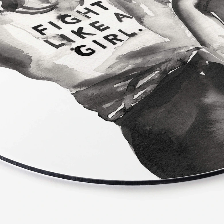 Alu-Dibond Verbaan - Fight like a Girl - Rund 