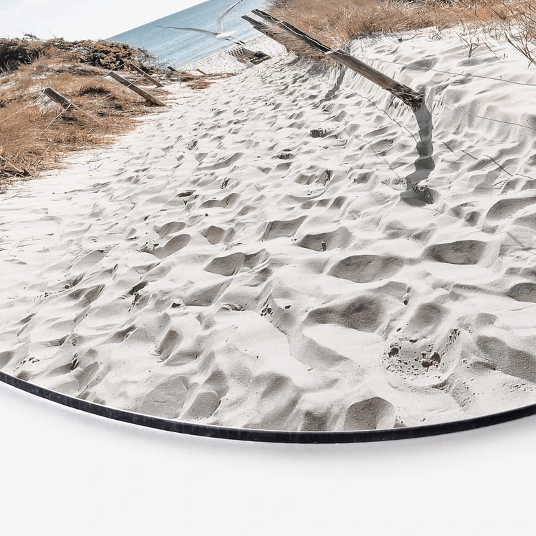 Wandbild Strandaufgang Dünen - Alu-Dibond Rund 