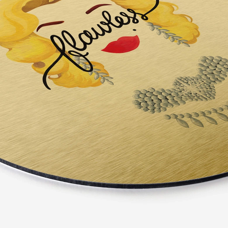 Hexagon - Alu-Dibond mit Goldeffekt Tohmé - Flawless Marilyn 