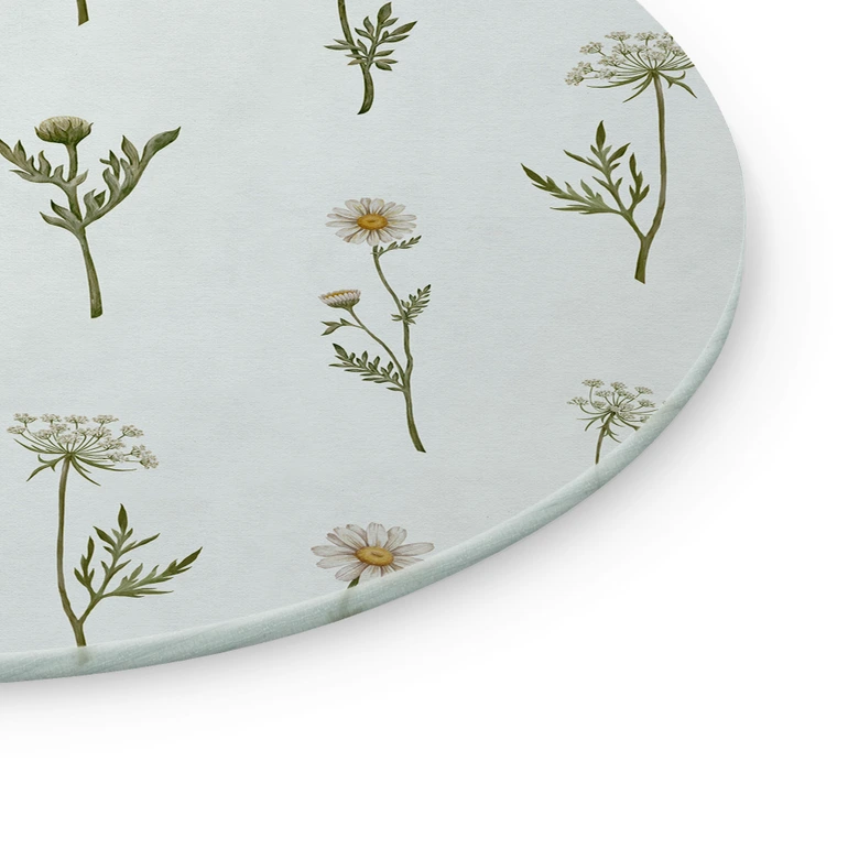 Glasbild Wiesenromantik mit Feldblumen - Kikki Belle - Rund 