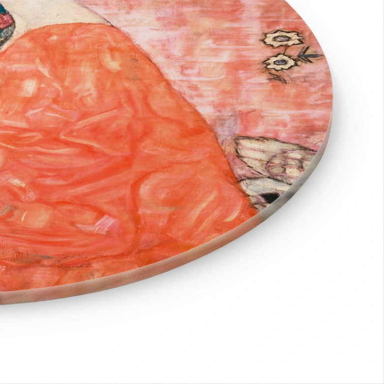 Tableau en verre Klimt - Les Amies - Rond 
