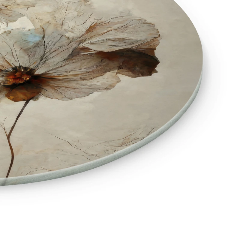Glasbild Trockenblumen - Eleganz der Vergänglichkeit - Treechild - Rund 