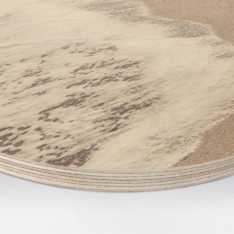 Tableau sur bois rond Bruit de la mer - 1X Studio 