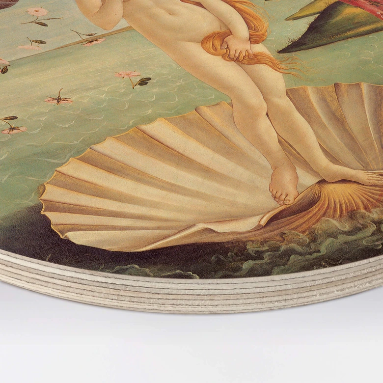Billede af træ Botticelli - Venus' fødsel - Rundt 