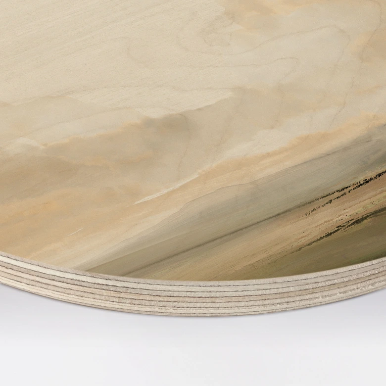 Holzbild Wolken am Himmel - Hobday - Rund 