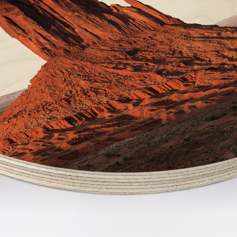 Holzbild Felsformation in Monument Valley - Hugonnard - Rund 