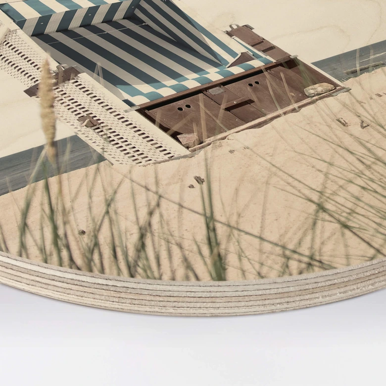 Wandcirkel Hout Eilandgeluk 