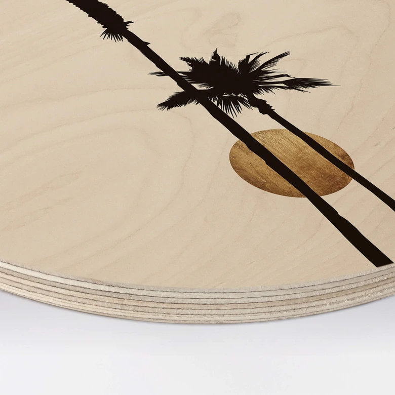 Obraz drewniany Kubistika - Paradiso - Okrągły 