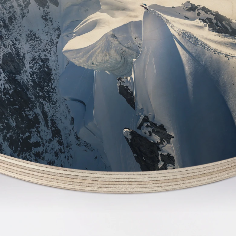 Holzbild Gipfel des Mont Blanc - Nienartowicz - Rund 