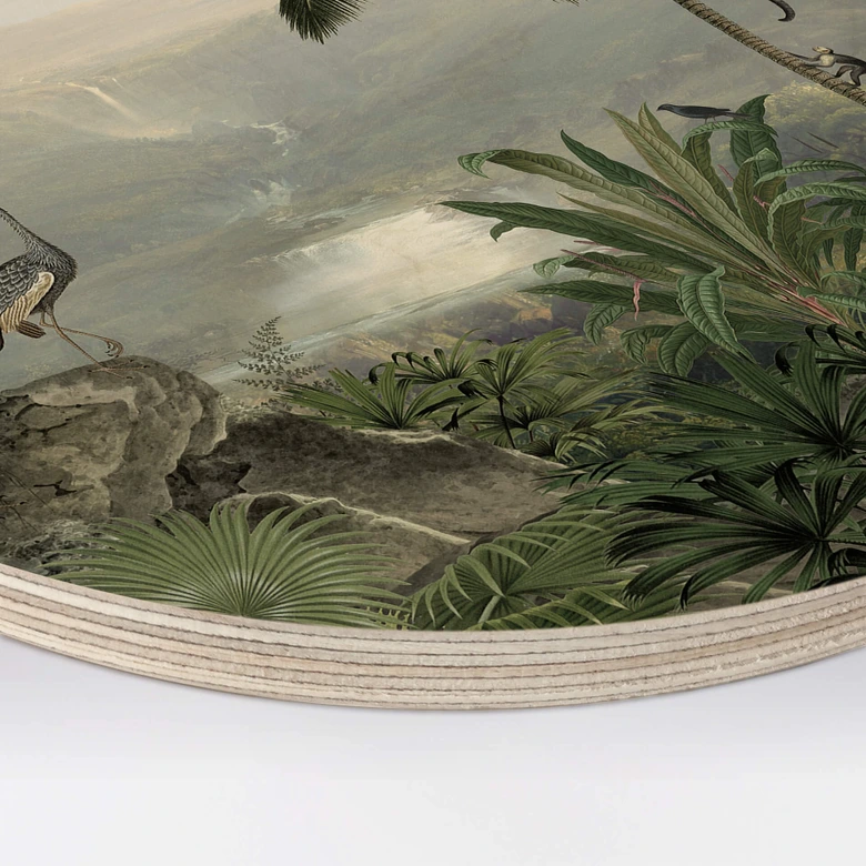 Tableau sur bois rond Sir Edward - Réserve des singes 
