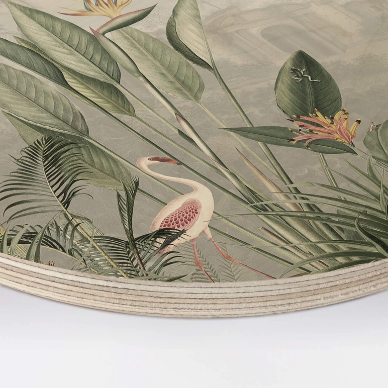 Obraz drewniany Sir Edward - Botanika - Okrągły 