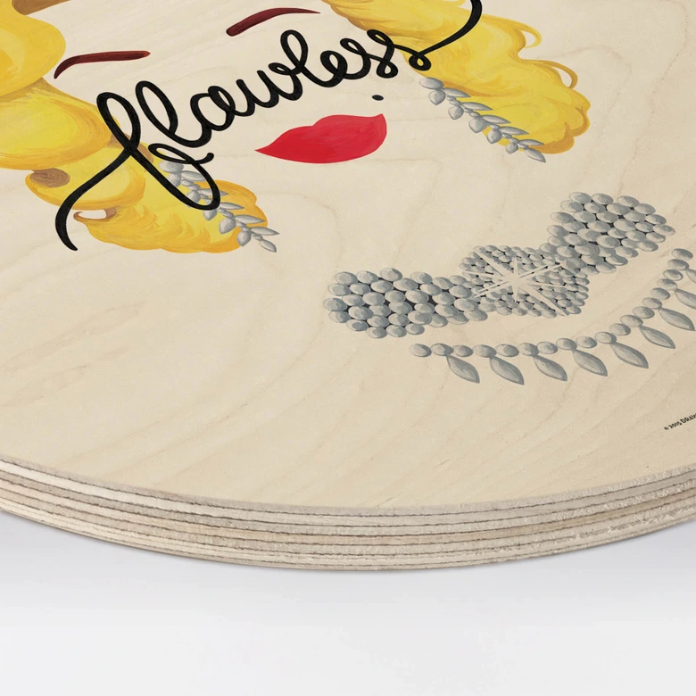 Holzbild Tohmé - Flawless Marilyn - Rund 