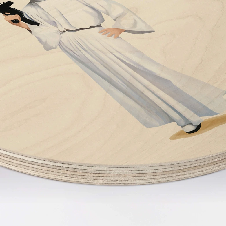 Wandcirkel Hout Tohmé - Leia 