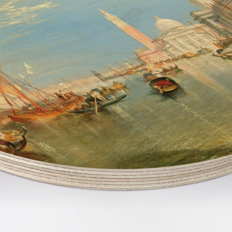 Holzbild Turner - Venedig, Dogana und S. Giorgio Maggiore - Rund 