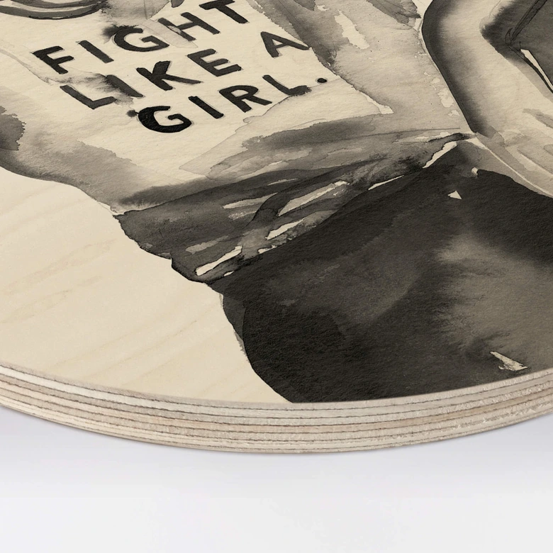 Obraz drewniany Verbaan - Fight like a Girl - Round 