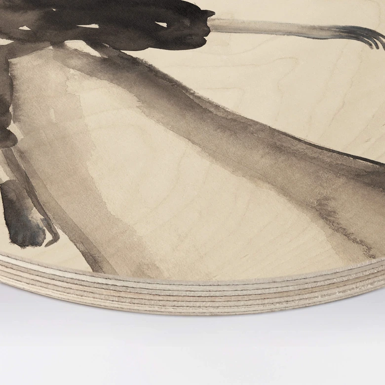 Tableau sur bois rond Verbaan - Right where you are 