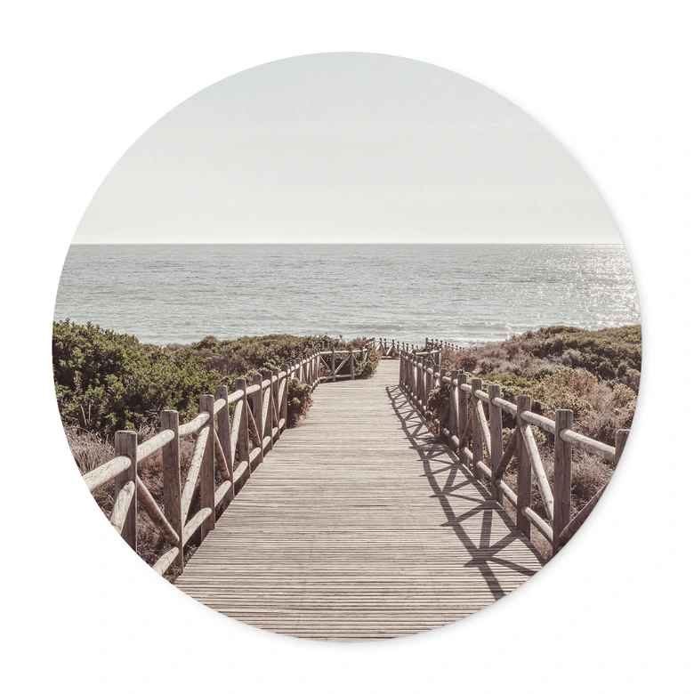 Poster Steg zum Strand - 1X Studio - Rund 