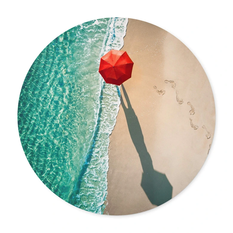 Poster Ambra - Längs havet - Rund 