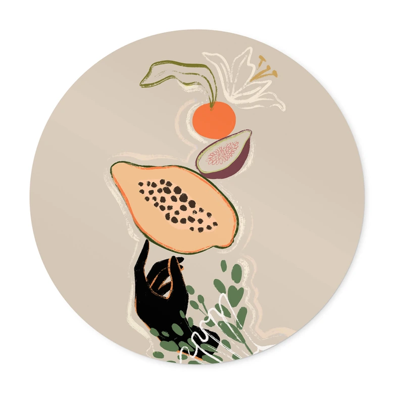 Poster Arty Guava - Papaya Balance - Rund 