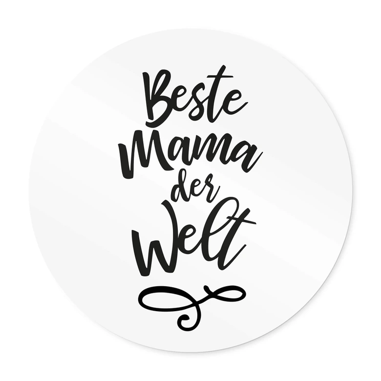 Poster Beste Mama der Welt - Rund 