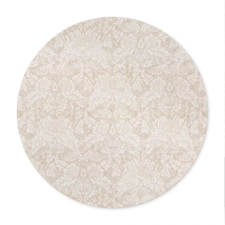 Poster flowers Ivory in baroque look - Bloomery Decor - Round 