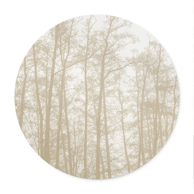 Poster Stiller Winterwald | Waldposter fürs Wohnzimmer - Böhmer - Rund 