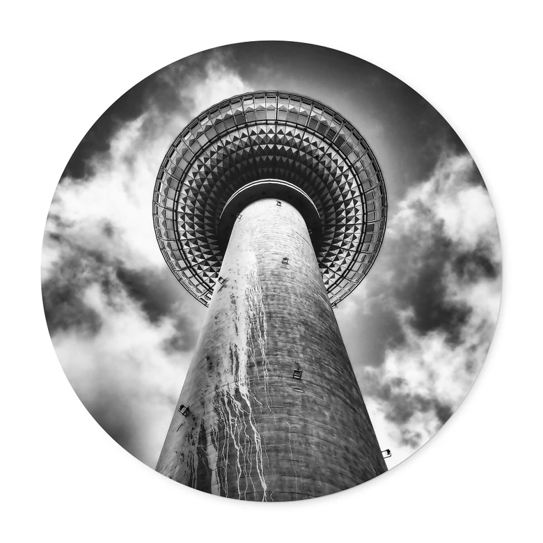 Poster Fernsehturm Berlin - Stadtposter Rund - Brown 