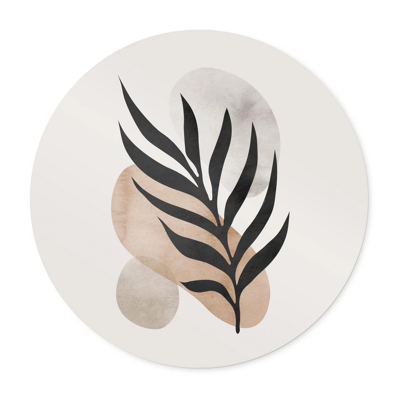 Póster Silueta botánica con geometría ornamentada - Costa - Redondo 