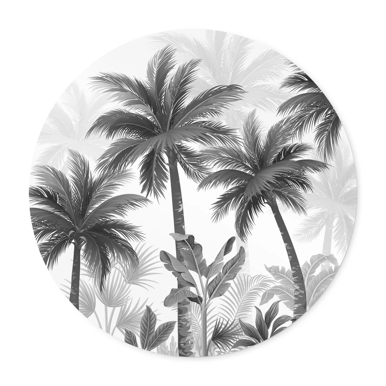 Poster Exotiskt palmlandskap - Rund 