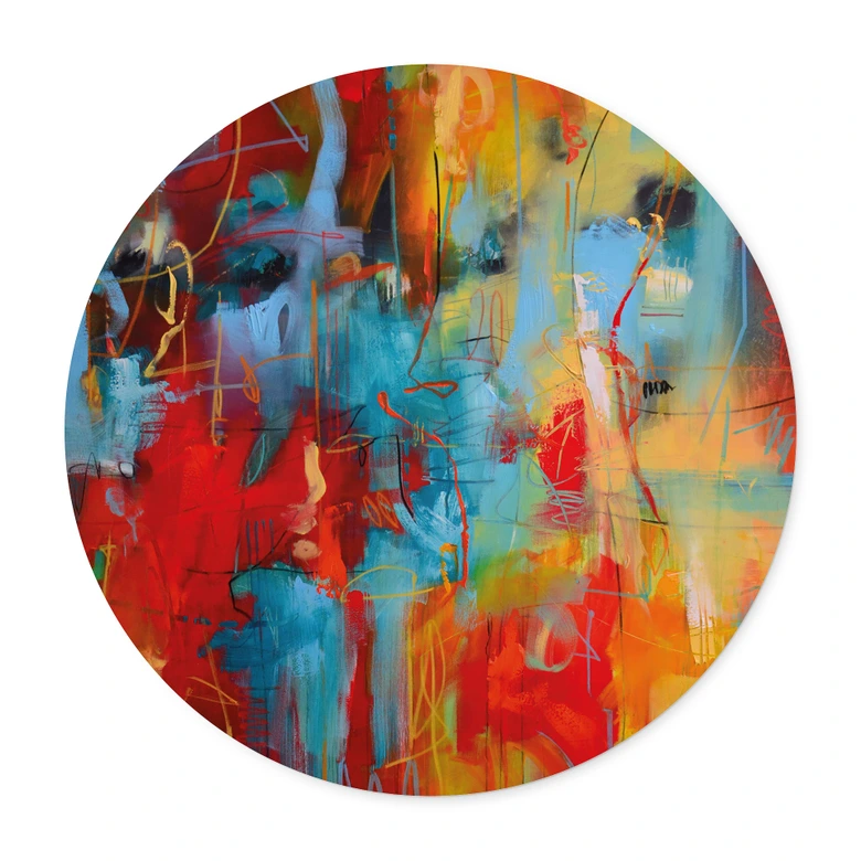 Plakat Kolorowy chaos - Fedrau - Okrągły 