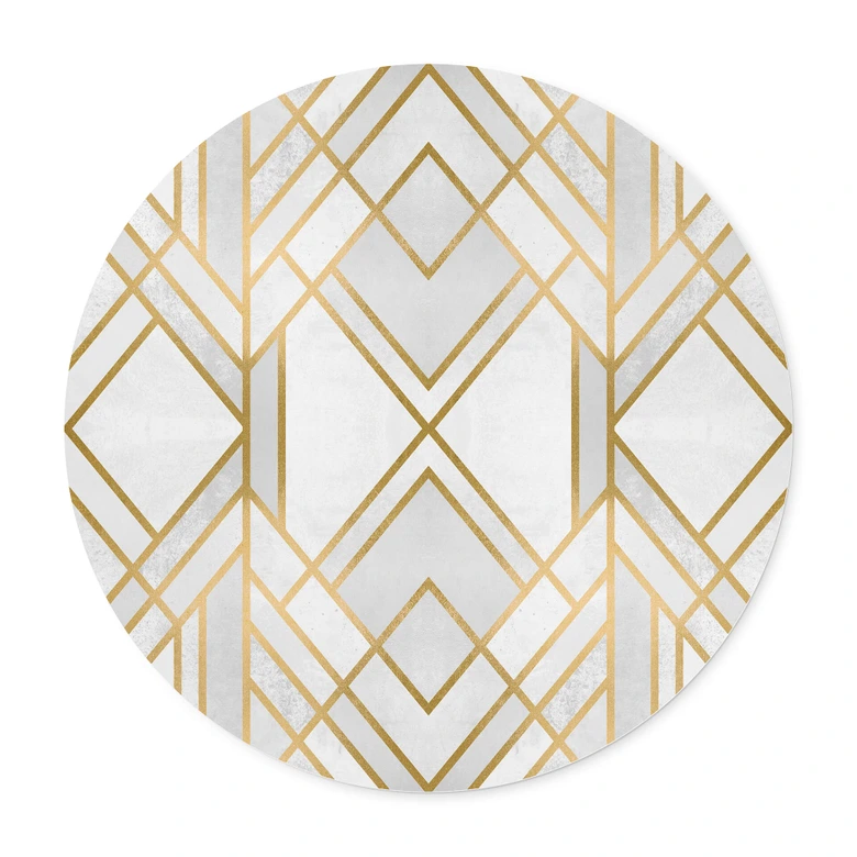 Plakat Fredriksson - Art Deco: Złota Geometria - Okrągły 