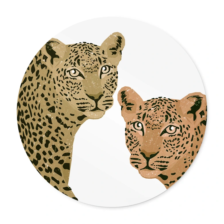 Poster Goed Blauw - Die Leoparden - Rund 