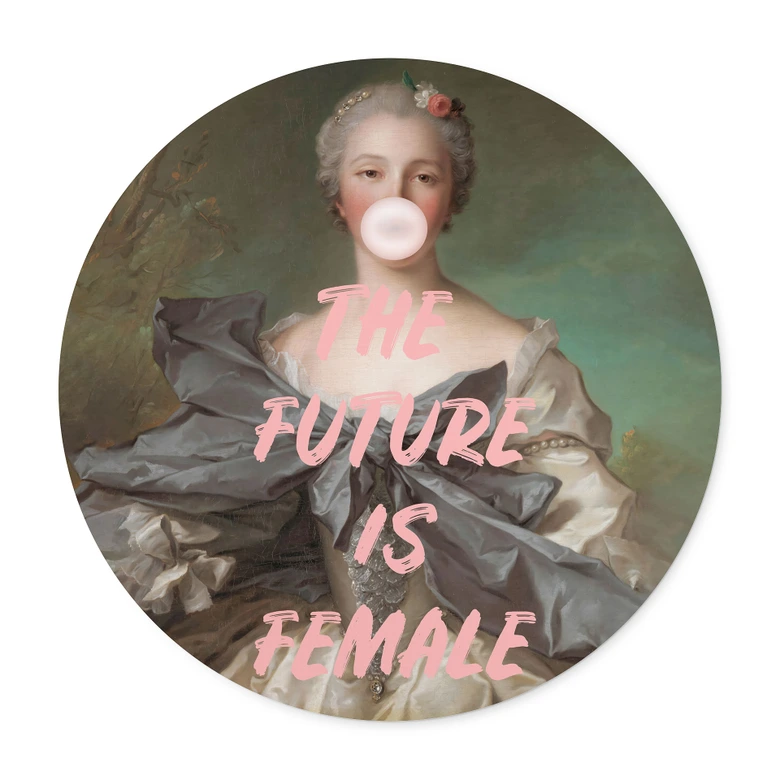 Sigende plakat Fremtiden er kvindelig - Grace Digital Art - Round 