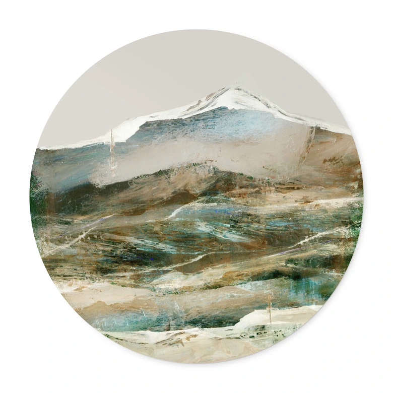 Poster Berge Abstrakt - Hobday - Rund 