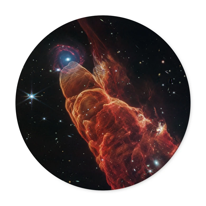 Poster James Webb Telescoop - Kosmische orkaan Herbig Haro 49/50 - Rond 