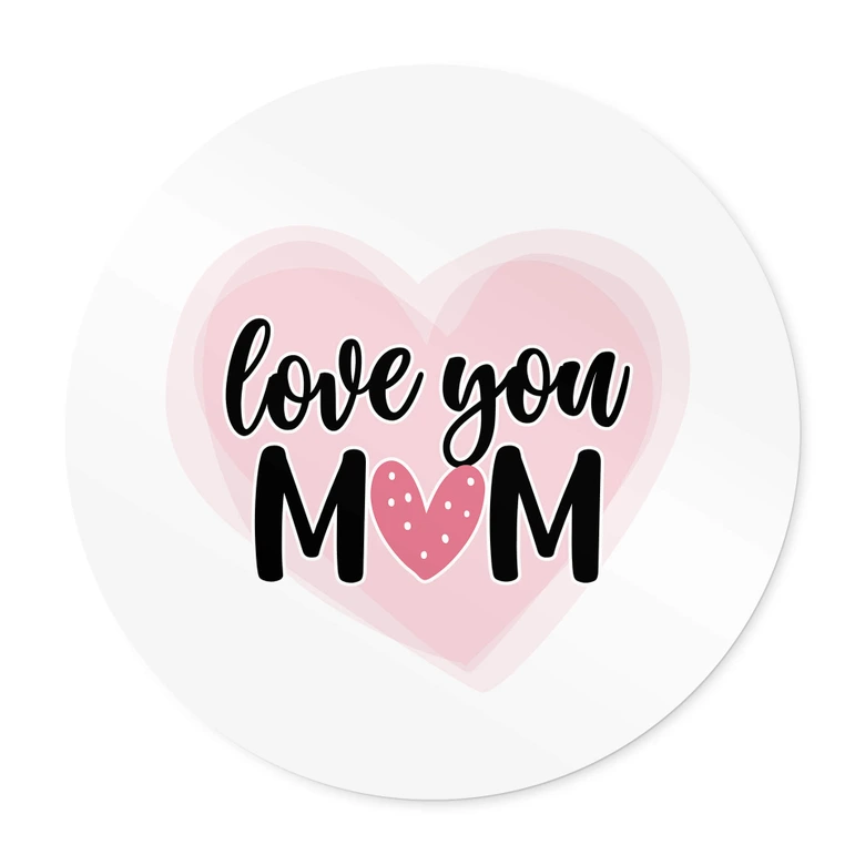 Poster Älskar dig mamma - Rund 