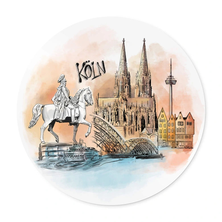 Poster Köln - Rund - Love your City 