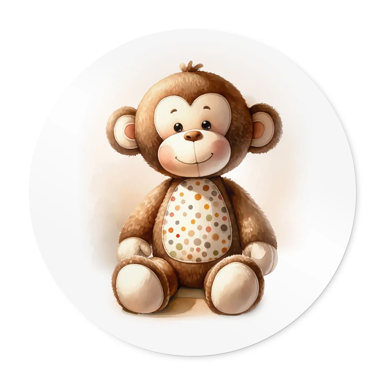 Poster Kleiner Affe - Magnusson - Rund 