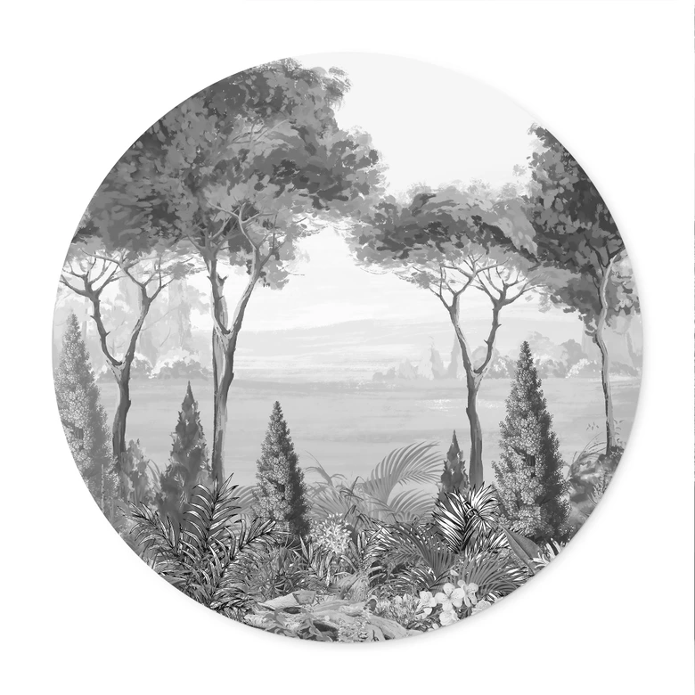 Poster Idyllische Pflanzenlandschaft - Ms Tiff - Rund 