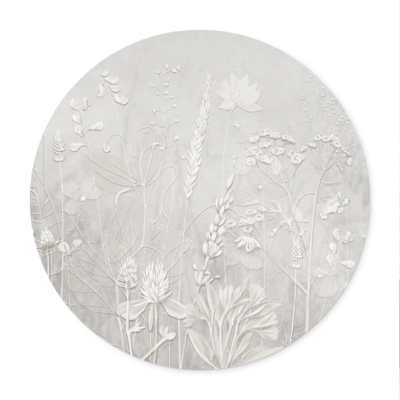 Poster planten in wit in modern ontwerp - Ms Tiff - Rond 