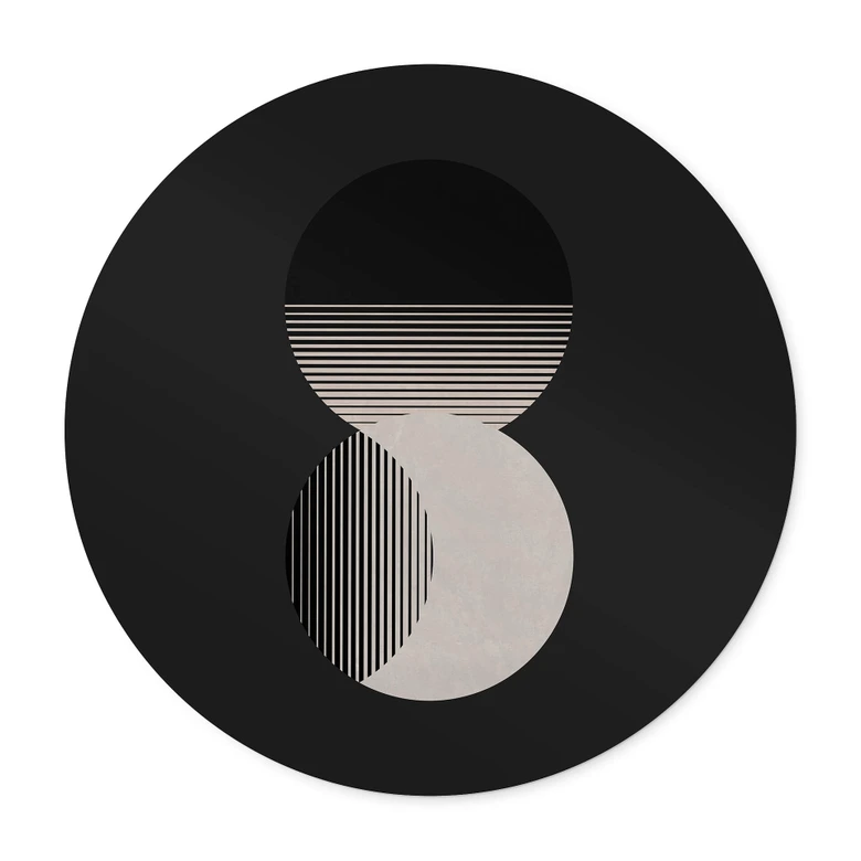 Poster Orara Studio - Måne och sol - Rund 