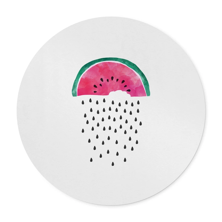 Poster Orara Studio - Wassermelonen Regen - Rund 