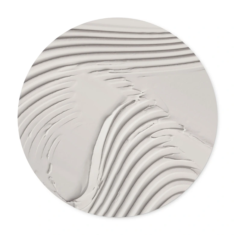 Plakat Miękkie struktury w kolorze beżowym - Pictufy Studio - Okrągły 