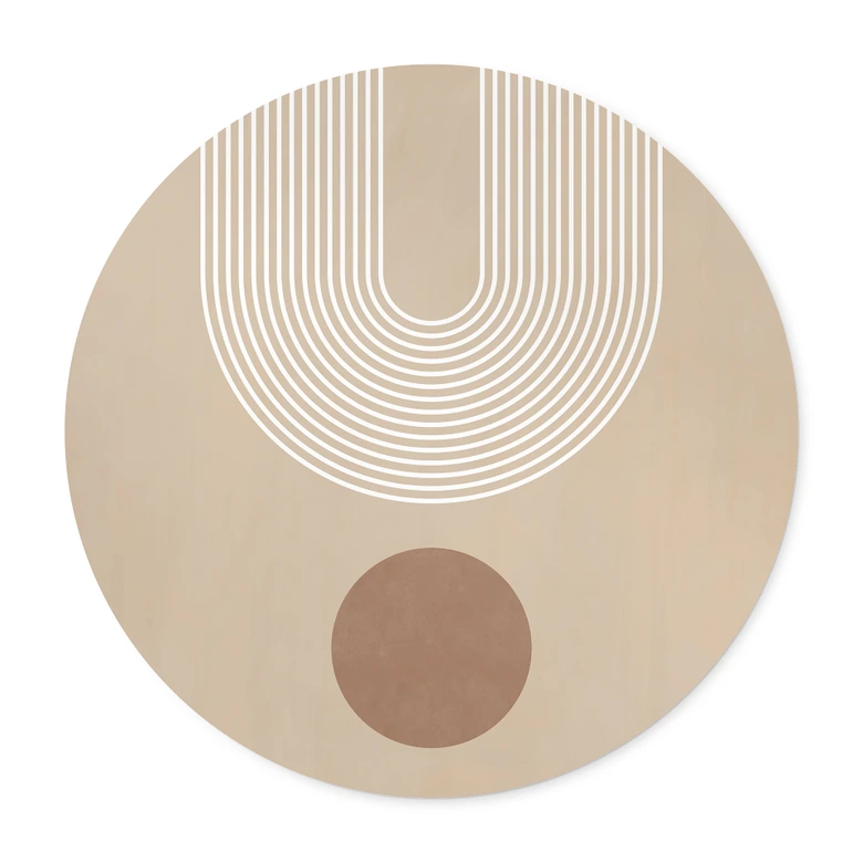 Plakat Abstrakt geometri i balance - Ristova - Rund 