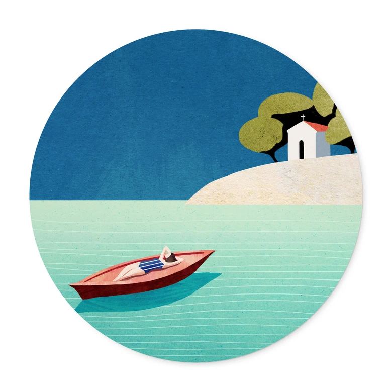 Poster Siesta im Sommer - Rivers - Rund 