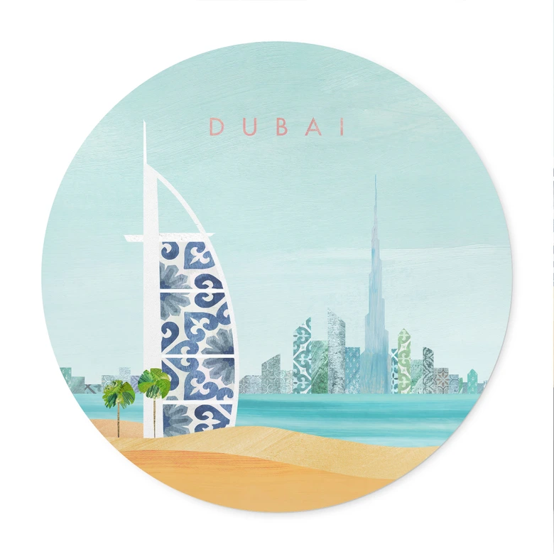 Plakat Dubai Beach - Burj Al Arab - Rivers - Rundt 