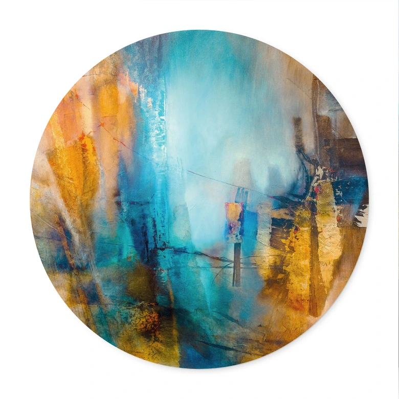 Poster Fernes blaues Licht - Schmucker - Rund 