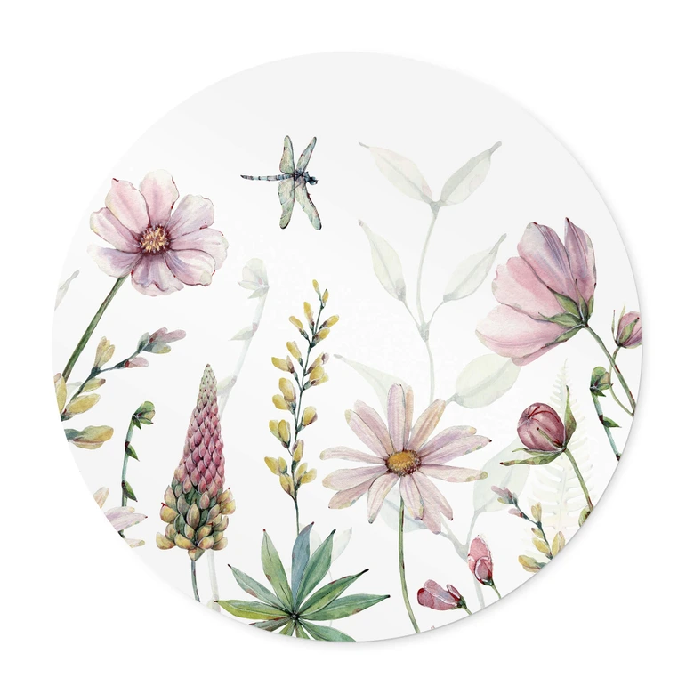 Poster Sir Edward - Zauberhafte Blüten - Rund 