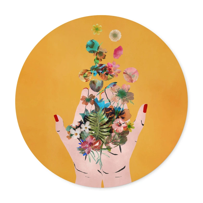 Plakat Treechild - Colorful flowers in Frida's hands 